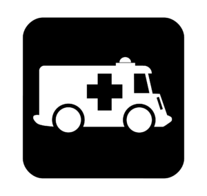 Ambulancia con cruz