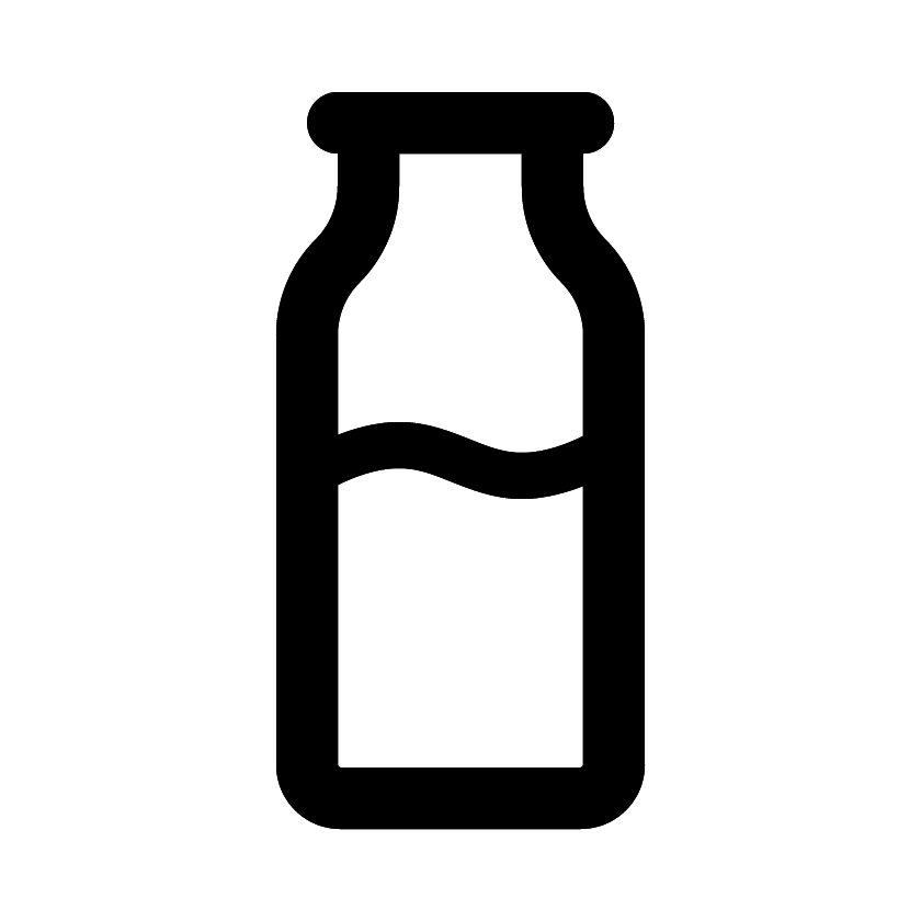Pictograma de lácteos: una botella de leche.