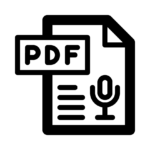 Pictograma de PDF accesible: un documento con líneas dentro